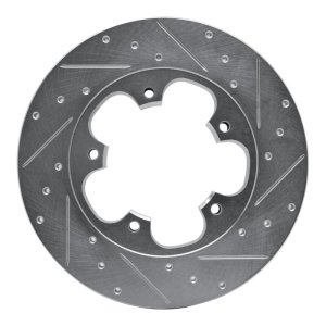 Ford Transit-250 Brake Rotor (1) - Rear Left - R1 Concepts - Drilled & Slotted - Silver - `15-`25